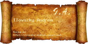 Ilovszky Andrea névjegykártya