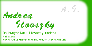 andrea ilovszky business card